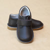 L'Amour Boys  Oliver Chocolate Brown Stitch Down Leather Velcro Boots - Petifoot.com