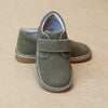 L'Amour Boys  Oliver Olive Suede Stitch Down Leather Velcro Boots - Petifoot.com