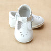 Angel Baby Girls White Scalloped Perforated Mary Jane - Petitfoot.com