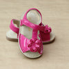 L'Amour Girls T-Strap Flower Open Toe Sandal