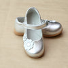 L'Amour Girls Sporty Silver Flower Power Mary Jane - Petitfoot.com