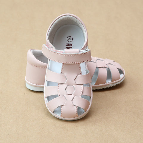 Angel Baby Girls Christie Leather Fisherman Sandal