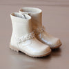L'Amour Girls Cream Flower Power Boot