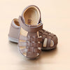 Angel Baby Boys Brown Leather Lattice Fisherman Sandal