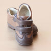 Angel Baby Boys Brown Double Strap Sporty Leather Sneaker