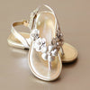 L'Amour Girls Gold Sakura Blossom Sandal