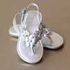 L'Amour Girls Silver Sakura Blossom Sandal