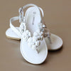 L'Amour Girls White Sakura Blossom Sandal