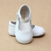Angel Baby Girls Scarlett White Scalloped Mary Janes - Petitfoot.com