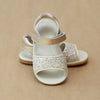 Angel Baby Girls Elise Champagne Glitter Open Toe Sandal - Petitfoot.com