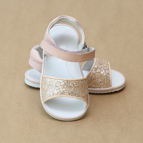 Angel Baby Girls Elise Glitter Open Toe Sandal