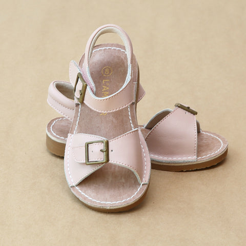 L'Amour Girls Olivia Stitch Down Buckled Strap Sandal