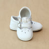 Angel Baby Girls Double Buckle White Mary Janes - Petit Foot