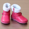 Angel Baby Girls Fuchsia Short Leather Boot