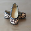 L'Amour Girls Studded Leopard Leather Flat