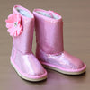 L'Amour Girls Pink Sparkle Sequin Boot