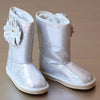 L'Amour Girls Silver Sparkle Sequin Boot