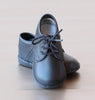 Angel Baby Boys Black Classic Leather Lace Ups