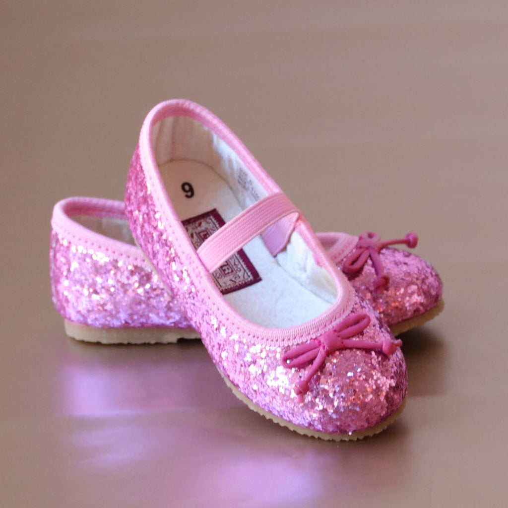 Eloise Fine Glitter Special Occasion Almond Shaped Flat – L'Amour Shoes