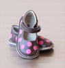 Angel Baby Girls Brown Leather Polka Dot Mary Jane